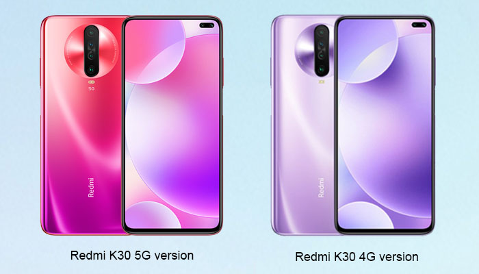 Redmi K30 5G version vs Redmi K30 4G version